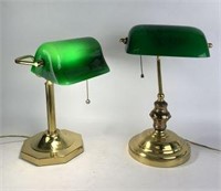 Banker's Desk Lamps, Lot of 2