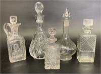 Selection of Crystal & Glass Decanters