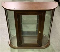 Mirrored Glass Display Cabinet with 2 Shelves