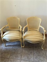 PAIR OF BEAUTIFUL VINTAGE REUPHOLSTERED ARM CHAIRS