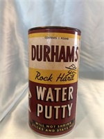 PRETTY FULL VINTAGE CAN OF DURHAM’S WATER PUTTY.