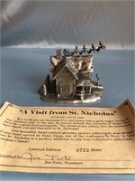 LIMITED EDITION VERY NICE PEWTER CHRISTMAS SCENE