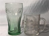 VINTAGE COCA COLA DRINKING GLASS AND AN ANCHOR
