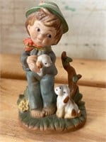Goebel Porcelain Boy and Dog Figurine