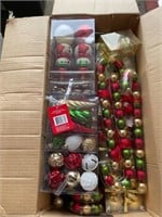Mix Lot Full Box Of Various Christmas Ornaments