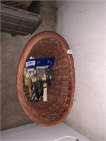 PAINT BRUSHES AND BASKET