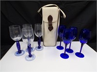 BLUE GLASSES / WINE BAG