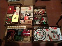 5 BOXES OF CHRISTMAS THINGS