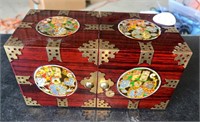 ornate wood box w/ drawers