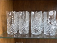 12 crystal drink glasses