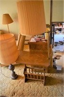 Lamp side table and lamp