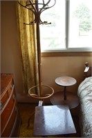 Coat rack and side tables