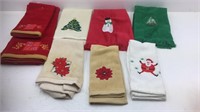 8 Christmas Hand Towels