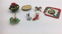 Seven Christmas Pins