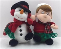 Avon Plush Musical Snowman and Boy