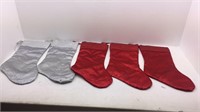 Red and Silver Gllitter Stockings