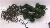 Garland with Snowflake Lights and Two Strands of