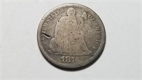 1875 CC Seated Liberty Dime