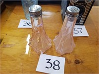 Pink Depression Glass Salt & Pepper Shakers