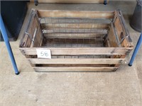 Wooden Crate and Metal Basket
