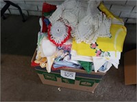 Lot of Blankets, Doilies and Misc. Items