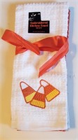 Embroidered kitchen towel x2