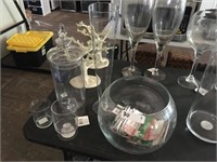 Glass Bowl ~ Vase &  (5) PCS