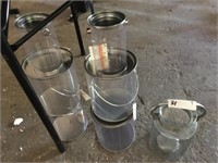 Clear Paint Cans Decor & Covered Jar (7) PCS