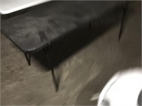 6' Black Folding Poly Table