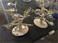 Pr of Lenox Porcelain Ornament Decorator Trees