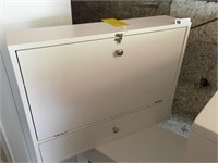 White Drop front Wall Desk