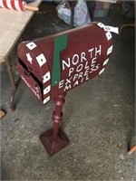 Metal North Pole Mail Box