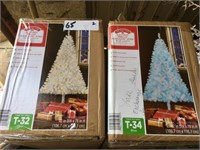 (2) Pre Lit 6.5' Christmas Trees