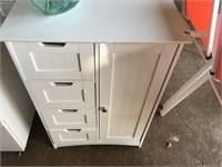 White Cabinet W/ Four Drawers (22" Wx 12" x 32" T)