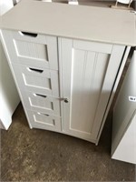 White Cabinet W/ Four Drawers( 22" X 12" x 32" T)