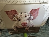 Pig Canvas Painting ( 24" x 24")