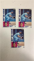 3 Topps 1984 George Brett Baseball Cards