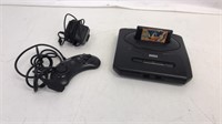 Sega Game Console With Controller And Sonic Game