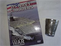 US Navy Carriers DVD & Pewter Navy Academy Shot