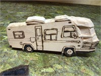 HAND CARVED WOODEN RV