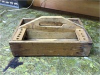 WOODEN TOOL CARRIER WITH HANDLE
