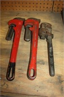 3 Pipe Wrenches (Two are 18")