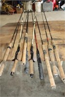 9 Misc. Fishing Rods Only