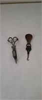 Advertising shoe horn/button hook, candle snuffer