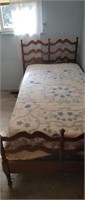 Antique Tiger Maple Single Bed