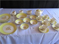 30 PIECES AUTUMN GOLD WHEAT PATTERN DISHES