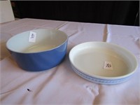 2- BLUE PYREX BAKEWARE DISHES
