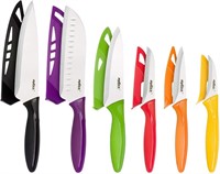 6 Piece Kitchen Knife set with sheath covers