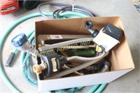 Garden hose, sprinklers, Gilmour battery operated