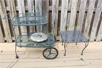 Very nice expanded steel serving cart